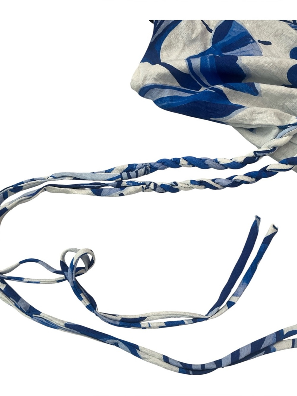 Vince Camuto Blue White Floral Rope Trim Maxi Dress NWT Size 8 - Picture 5 of 11
